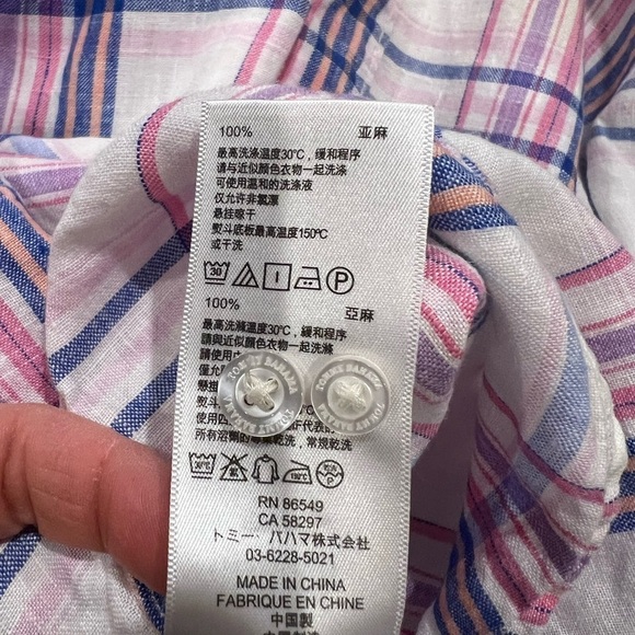 Women’s Tommy Bahama 100% Linen Long Sleeve Button Down Size Medium. - Picture 10 of 15